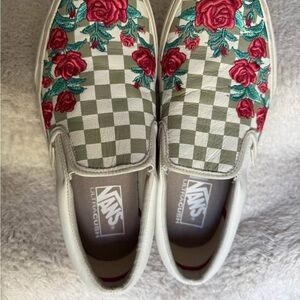 Vans Women's Checkered Floral Slip-On Sneakers